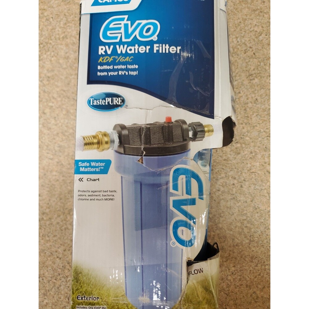 Camco Evo Premium Rv Marine Water Filter  Greatly Reduces Bad Taste Odor 40631